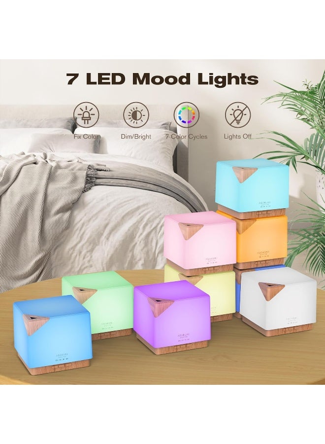 ASAKUKI 2017 700Ml Premium, Essential Oil Diffuser, 5 In 1 Ultrasonic Aromatherapy Fragrant Oil Vaporizer Humidifier, Purifies The Air, Timer And Auto-Off Safety Switch, 7 Led Light Colors - Image 4